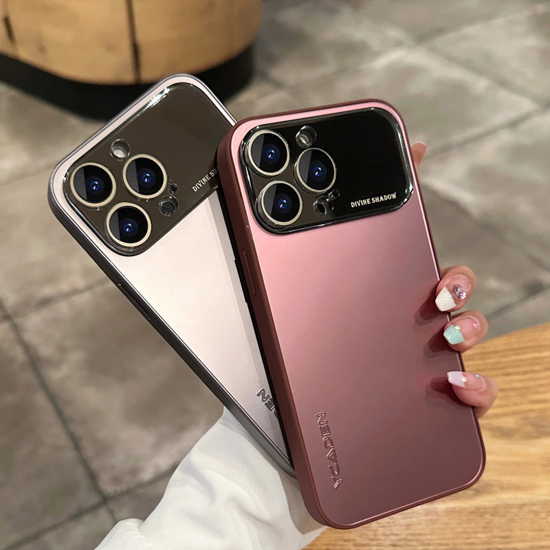 Large Window Frosted Plating Magnetic Case Cover for iPhone