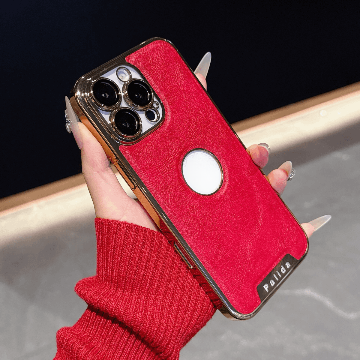 Calf Leather & Light Luxury Case Cover for iPhone