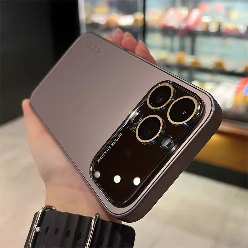 Large Window Frosted Plating Magnetic Case Cover for iPhone