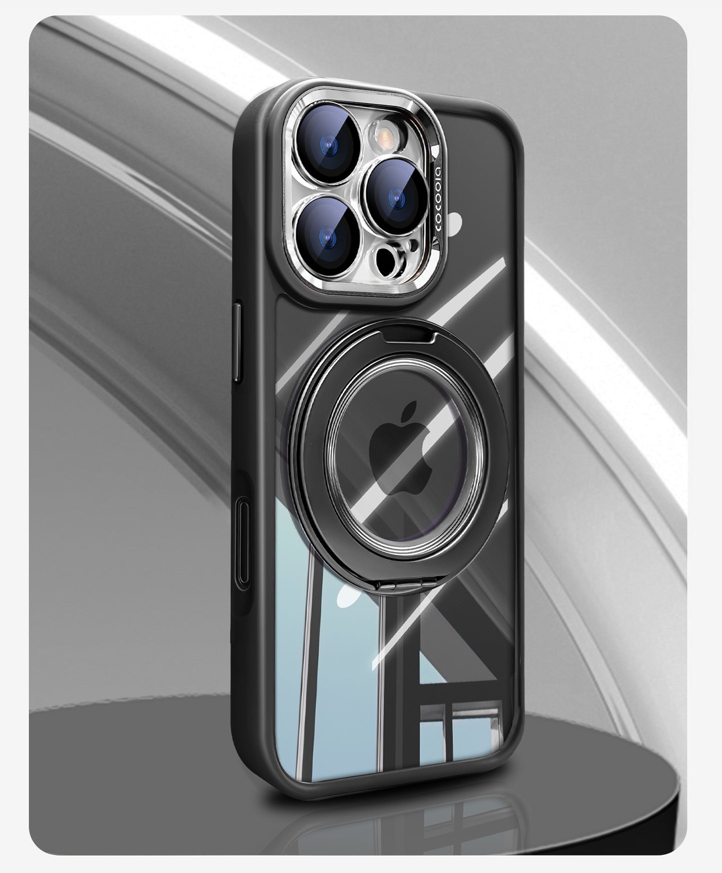 Durable Acrylic Plate & Detachable Lens Frame Case Cover for iPhone