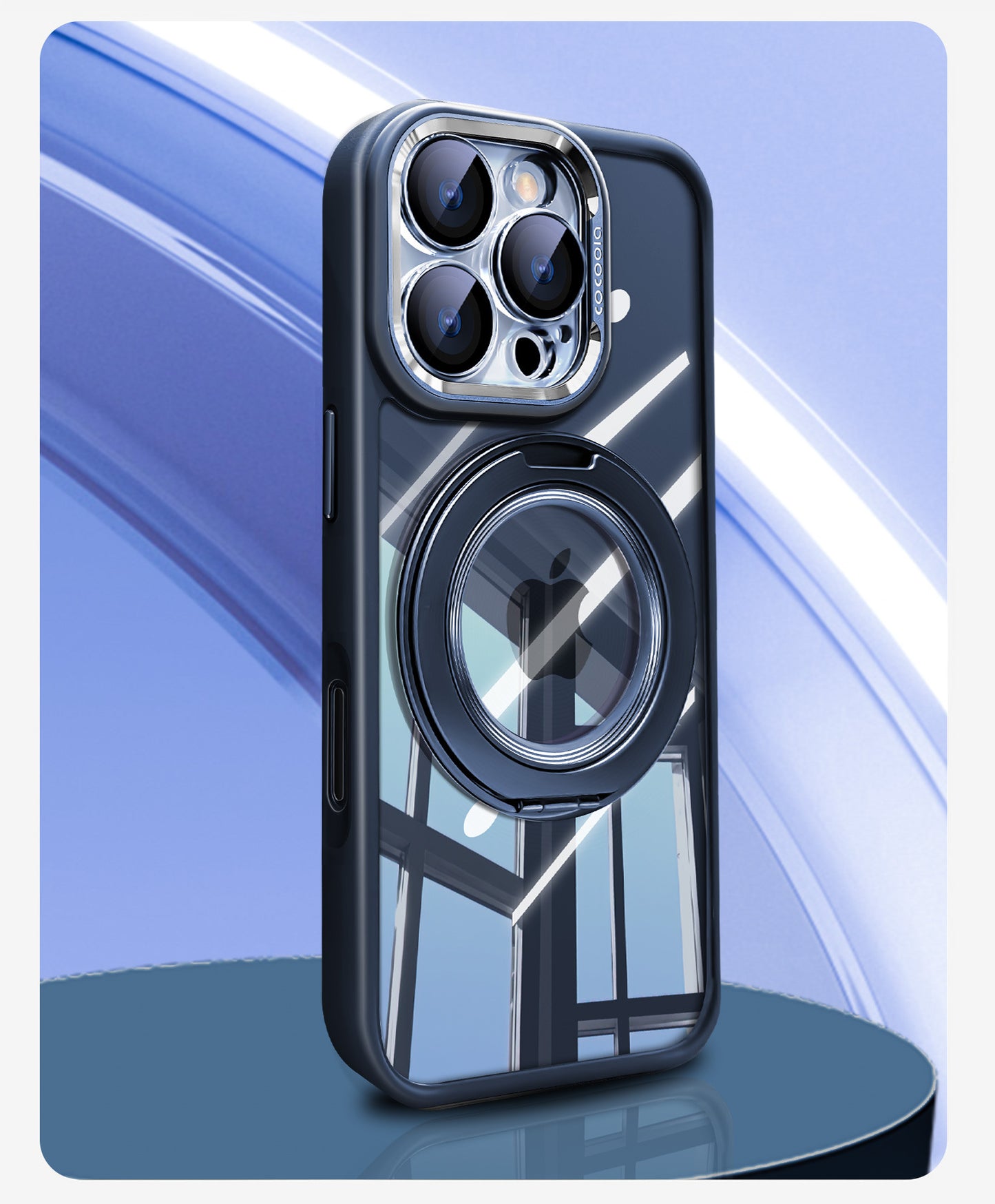 Durable Acrylic Plate & Detachable Lens Frame Case Cover for iPhone