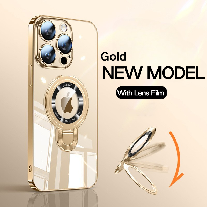 Transparent Magnetic Electroplated Metal Frame Case Cover for iPhone(HOT SALE)