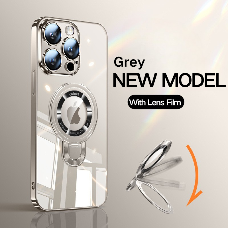 Transparent Magnetic Electroplated Metal Frame Case Cover for iPhone(HOT SALE)