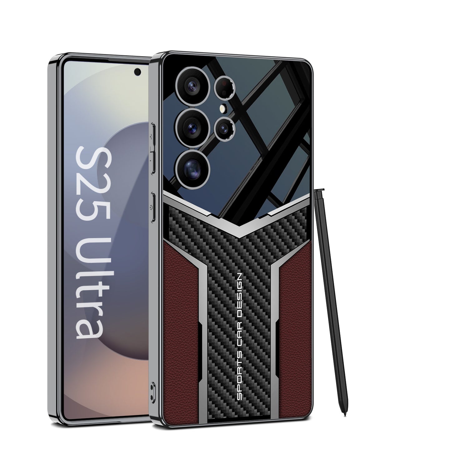 Premium Carbon Fibre And Leather Case Cover for Samsung S series