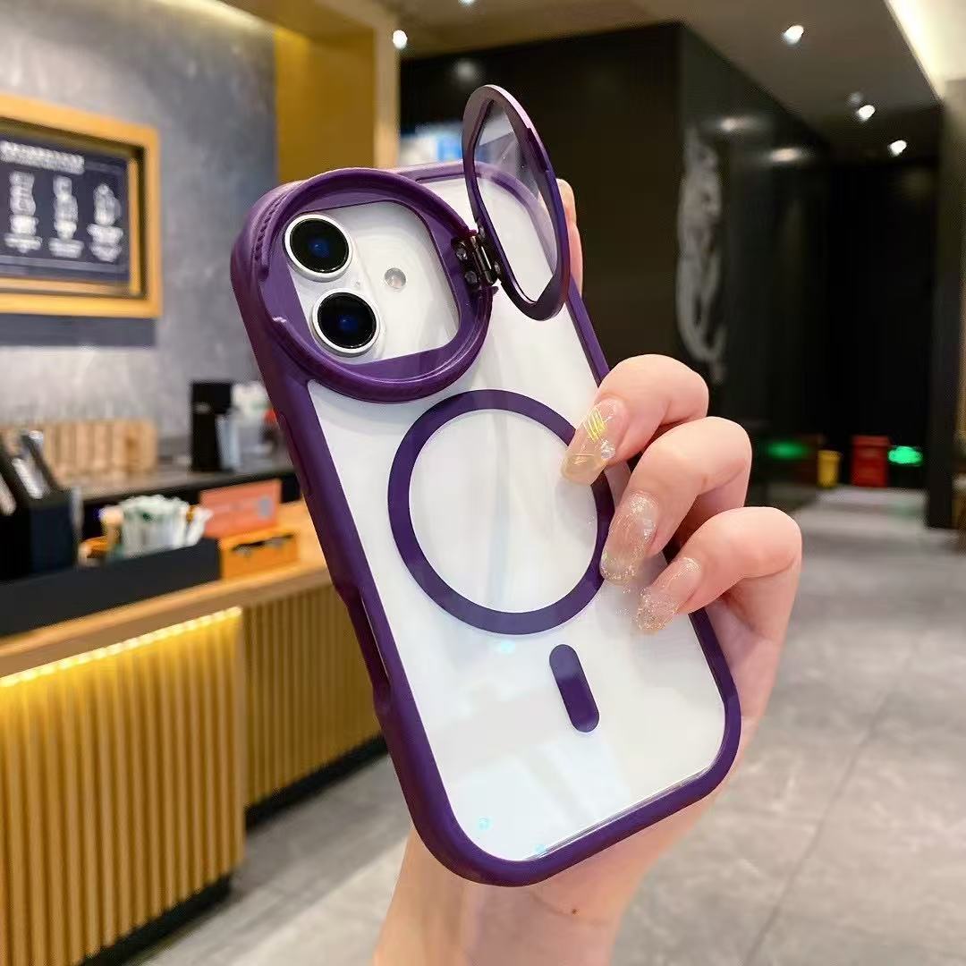 Creative Circular Frame Magnetic Case Cover for iPhone