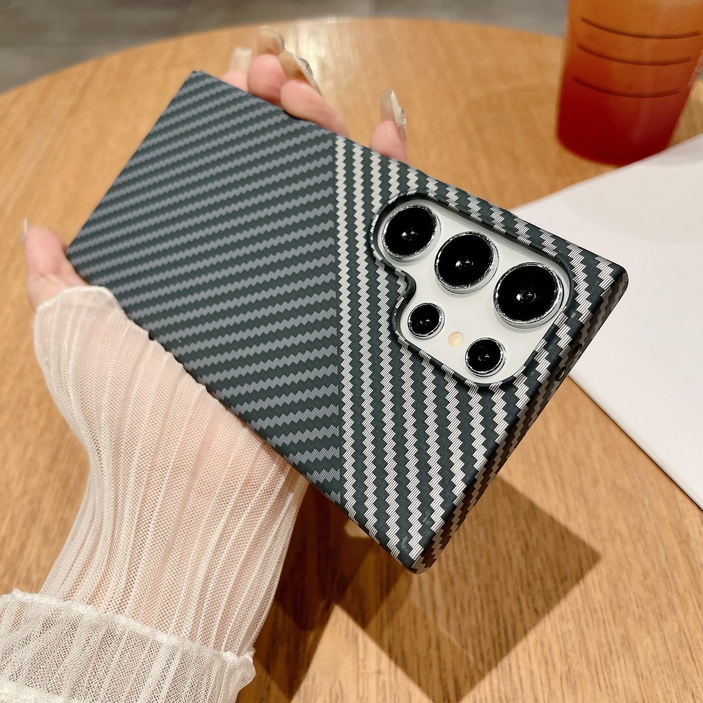 Kevlar Carbon Fibre Hard Case Cover for Samsung S Series