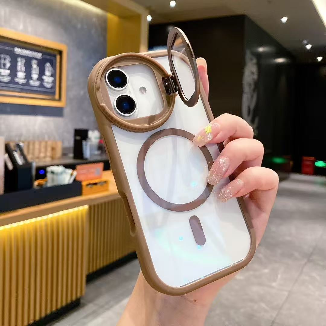 Creative Circular Frame Magnetic Case Cover for iPhone