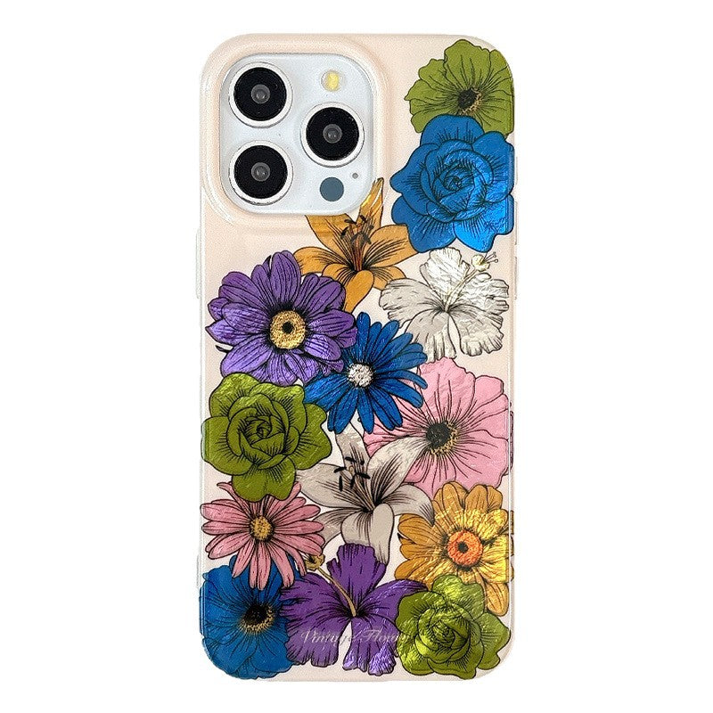 Retro Floral Case Cover for iPhone - Buy 2: 50% OFF 2nd🔥