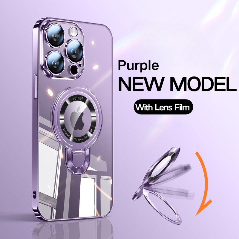 Transparent Magnetic Electroplated Metal Frame Case Cover for iPhone(HOT SALE)