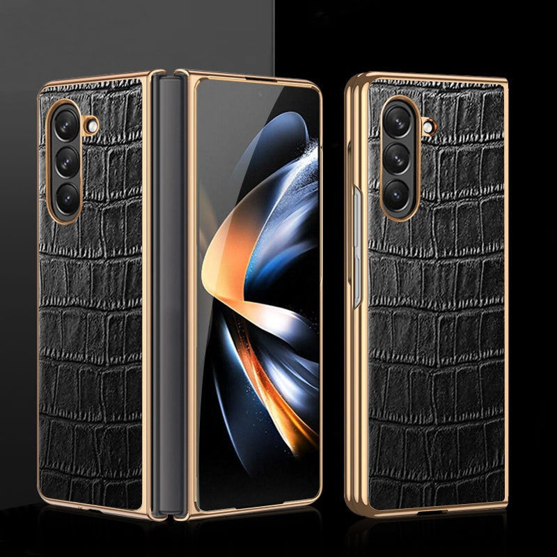 Premium Crocodile Leather Textured Case Cover for Samsung Fold Series