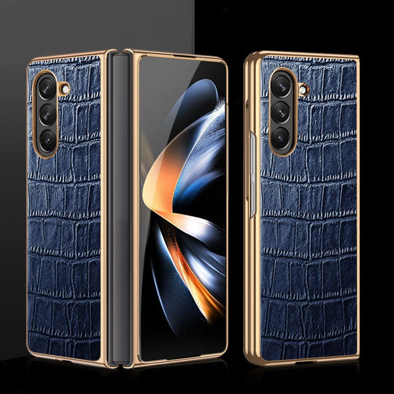 Premium Crocodile Leather Textured Case Cover for Samsung Fold Series