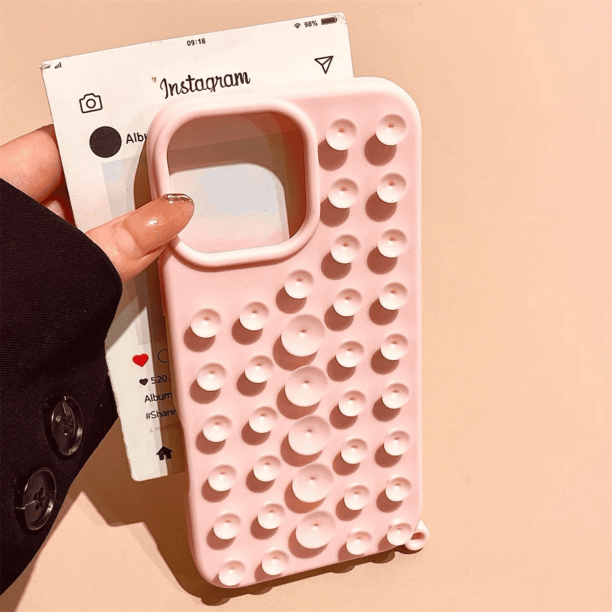Cute Suction Cup Case Cover for iPhone