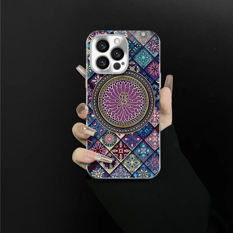 Purple-Toned Multicoloured Lotus Flower Case Cover for iPhone -🎁Buy 2 items 2nd get 50% off