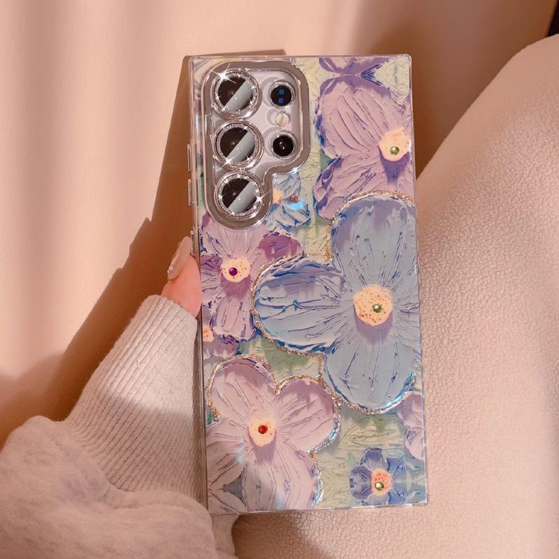Oil Painting Ink-Washed Floral Mobile Case Cover for Samsung