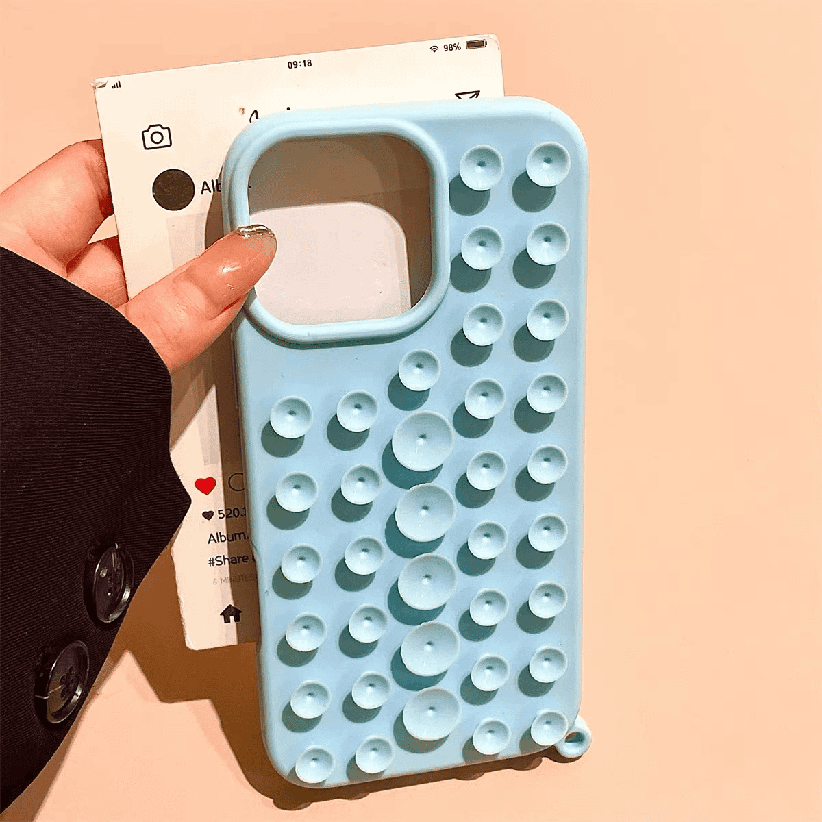 Cute Suction Cup Case Cover for iPhone