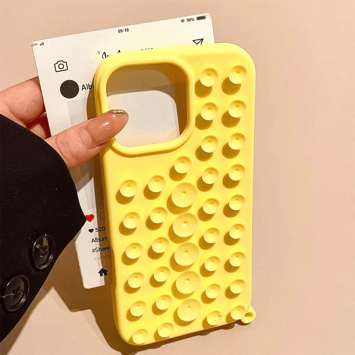 Cute Suction Cup Case Cover for iPhone