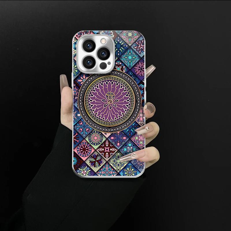 Purple-Toned Multicoloured Lotus Flower Case Cover for iPhone -🎁Buy 2 items 2nd get 50% off