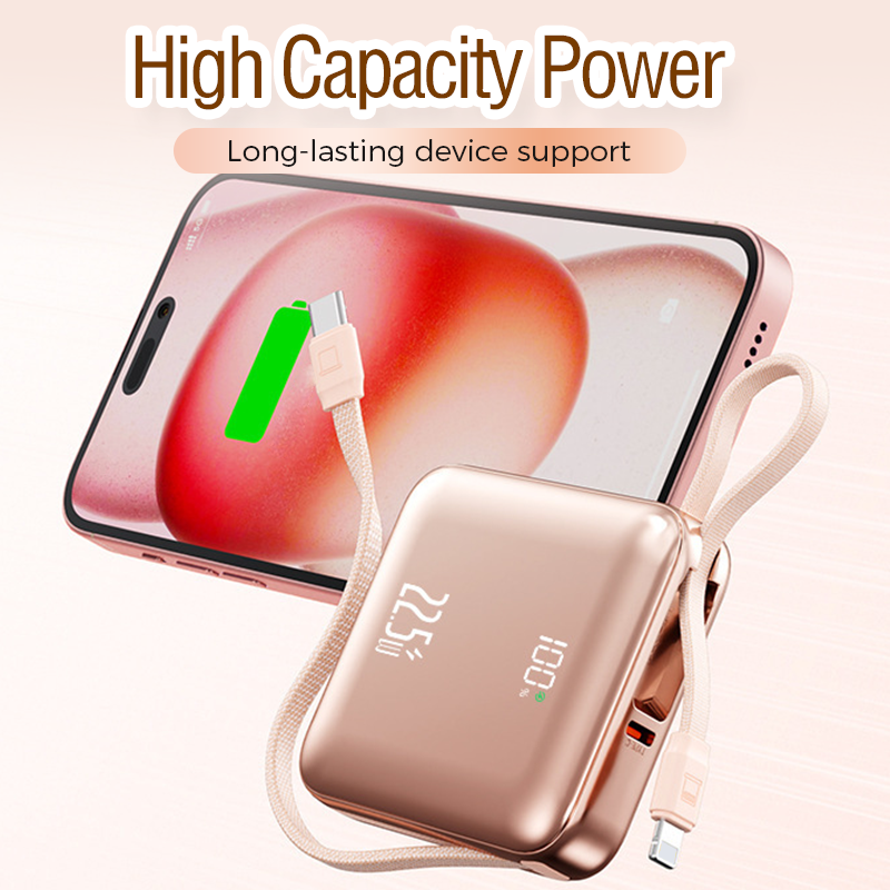 Portable Power Bank with Built-in Cables-🚀 Free Shipping 🚀
