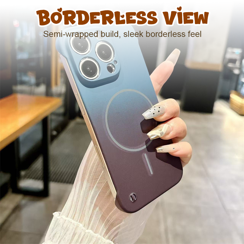 Magnetic Gradient Semi-Wrapped Phone Case