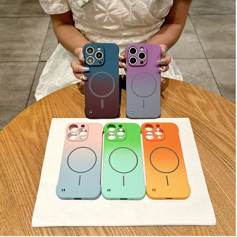 Magnetic Gradient Semi-Wrapped Phone Case
