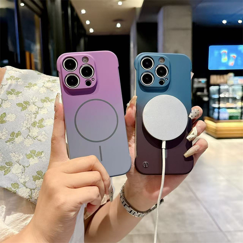 Magnetic Gradient Semi-Wrapped Phone Case