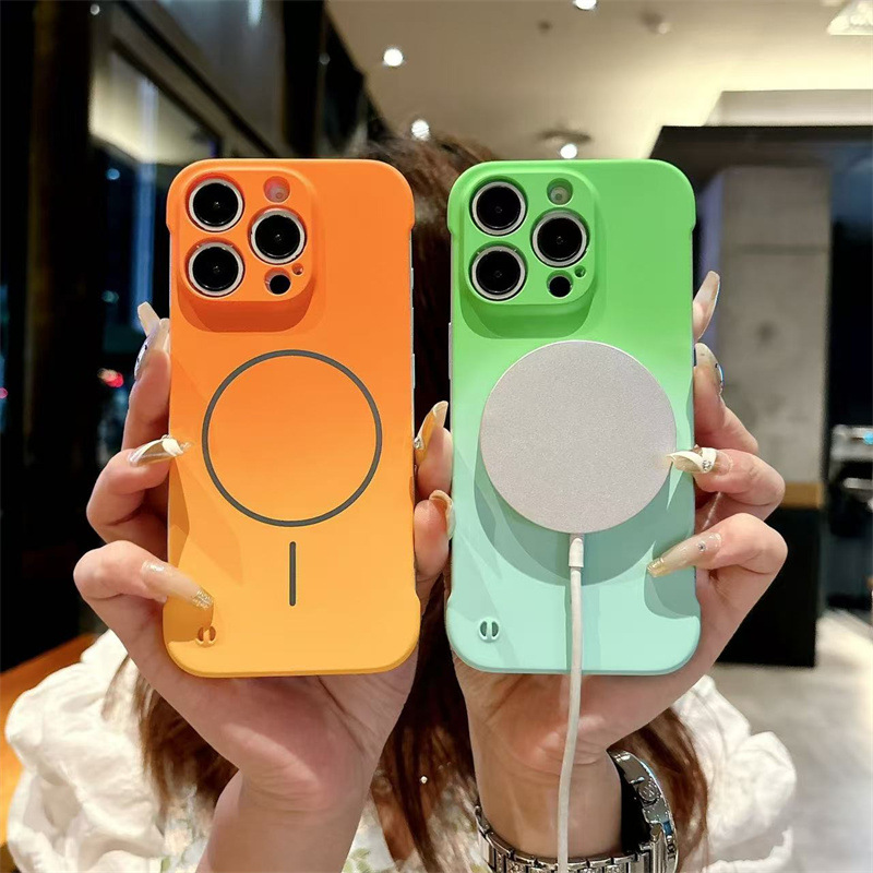 Magnetic Gradient Semi-Wrapped Phone Case