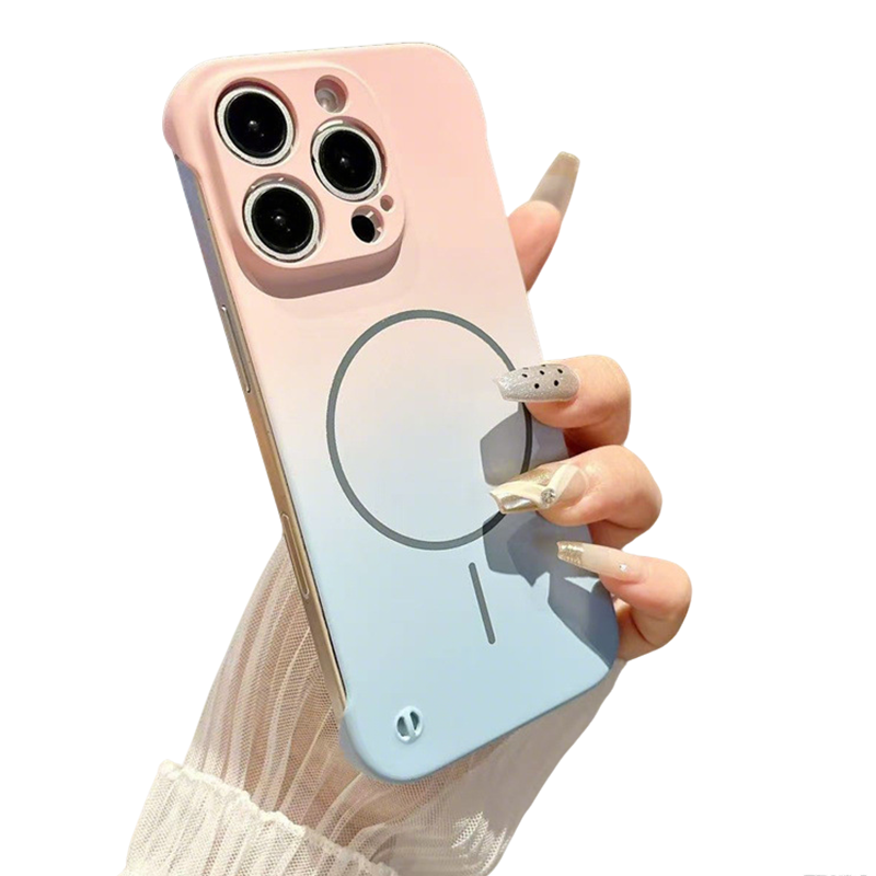 Magnetic Gradient Semi-Wrapped Phone Case