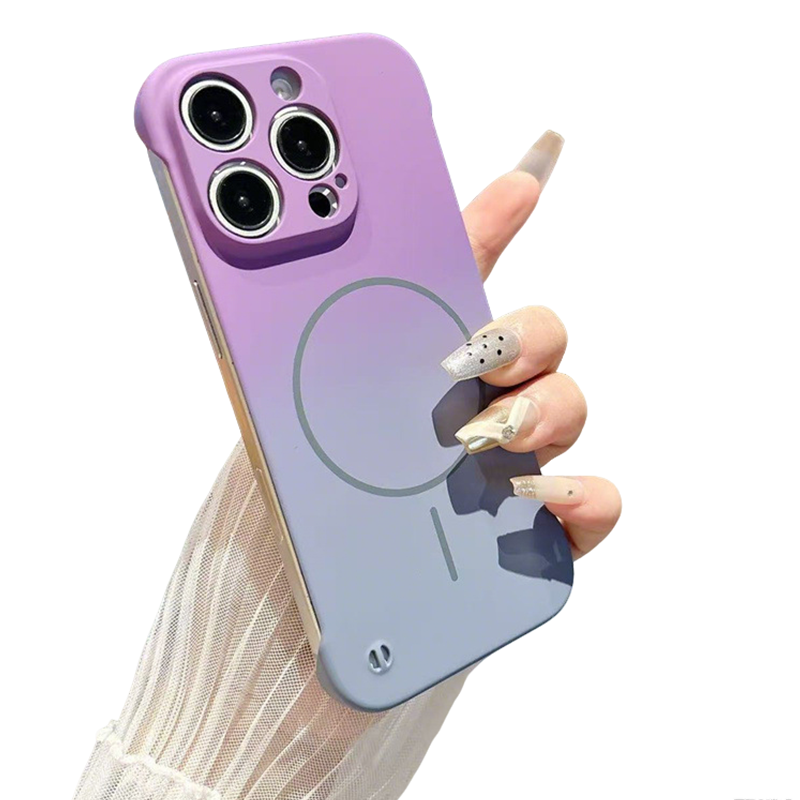 Magnetic Gradient Semi-Wrapped Phone Case