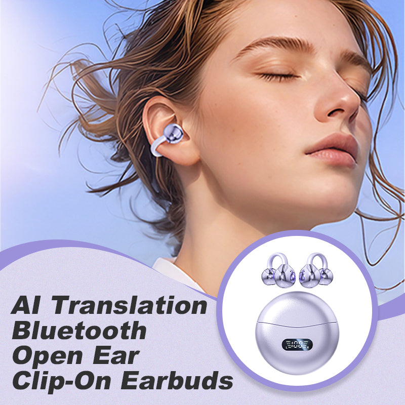 AI Translation Bluetooth Open Ear Clip-On Earbuds - ✈️Order now enjoy FREE SHIPPING✈️
