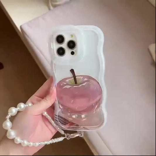 Crystal Apple Chain Case Cover for iPhone
