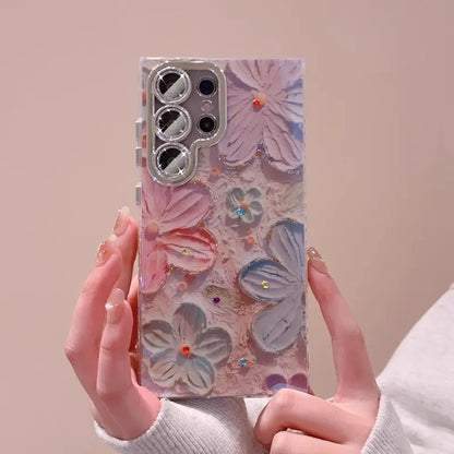 Oil Painting Ink-Washed Floral Mobile Case Cover for Samsung
