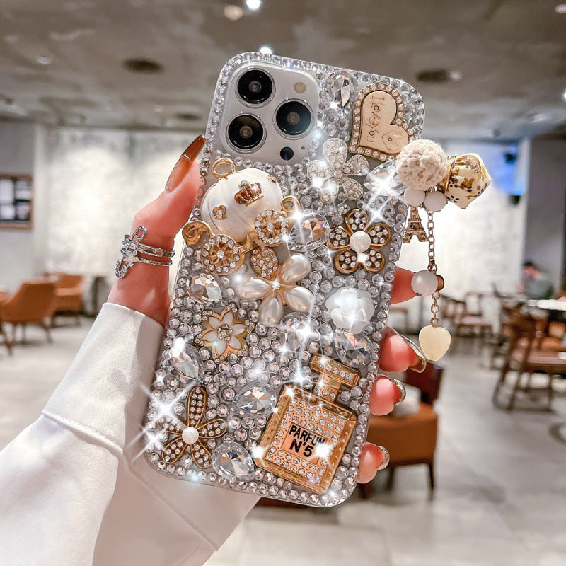 Fantasy Pumpkin Car With Diamonds Case Cover for iPhone
