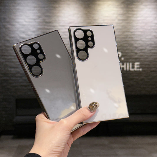 Glass Back & Plated Bezel Case Cover for Samsung S Series