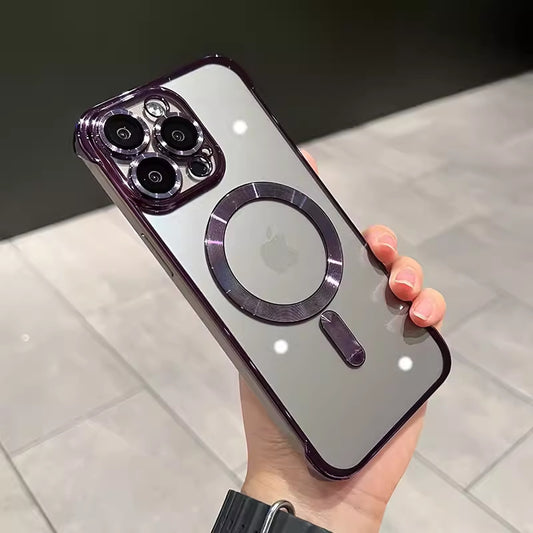 Transparent Bezel-less Magnetic Case Cover for iPhone