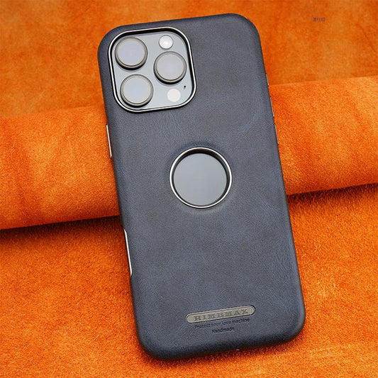 Waxed Leather Magnet Case Cover for iPhone