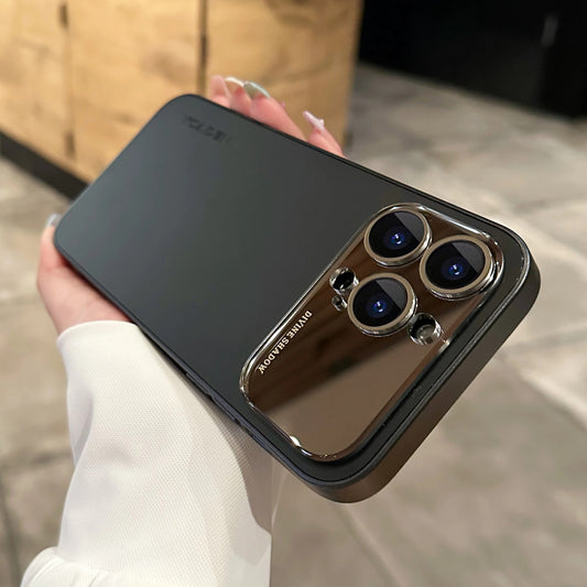 Large Window Frosted Plating Magnetic Case Cover for iPhone
