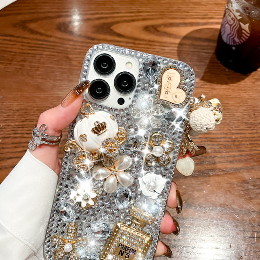 Fantasy Pumpkin Car With Diamonds Case Cover for iPhone