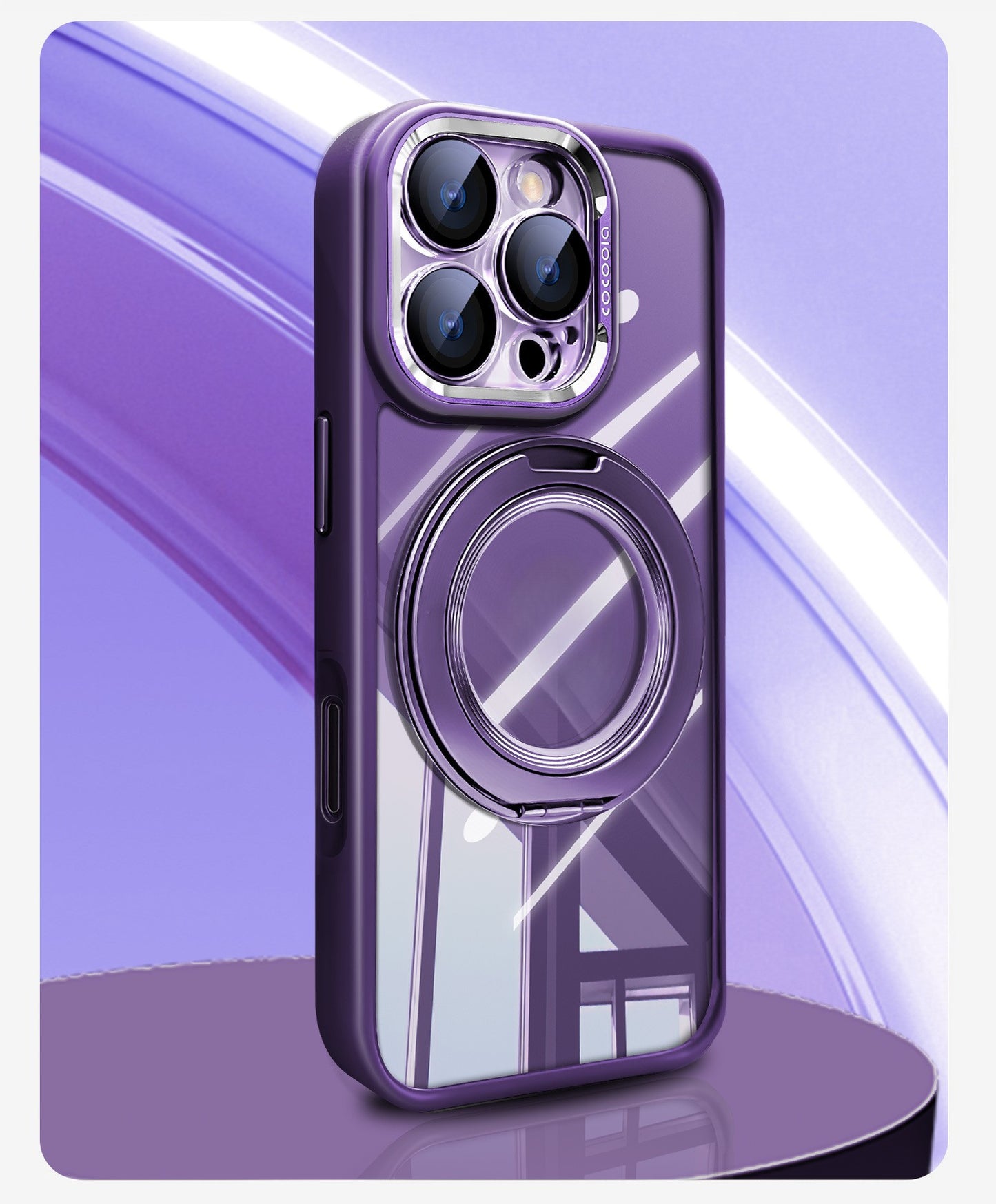 Durable Acrylic Plate & Detachable Lens Frame  Case Cover for iPhone