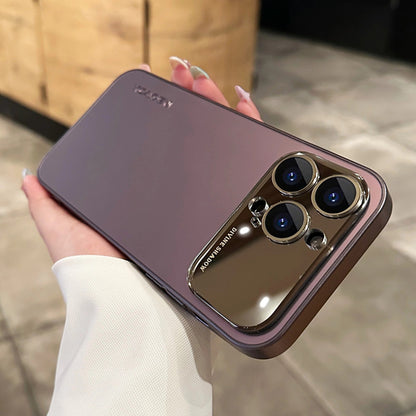 Large Window Frosted Plating Magnetic Case Cover for iPhone
