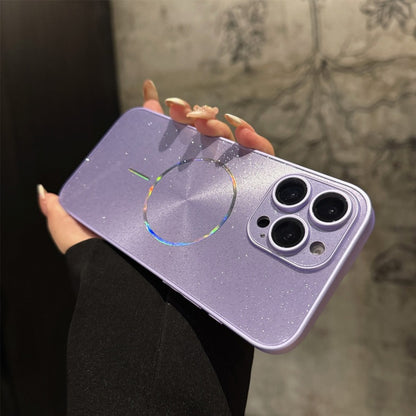 Ultra Slim Laser Magnetic Ring & Glitter Case Cover for iPhone