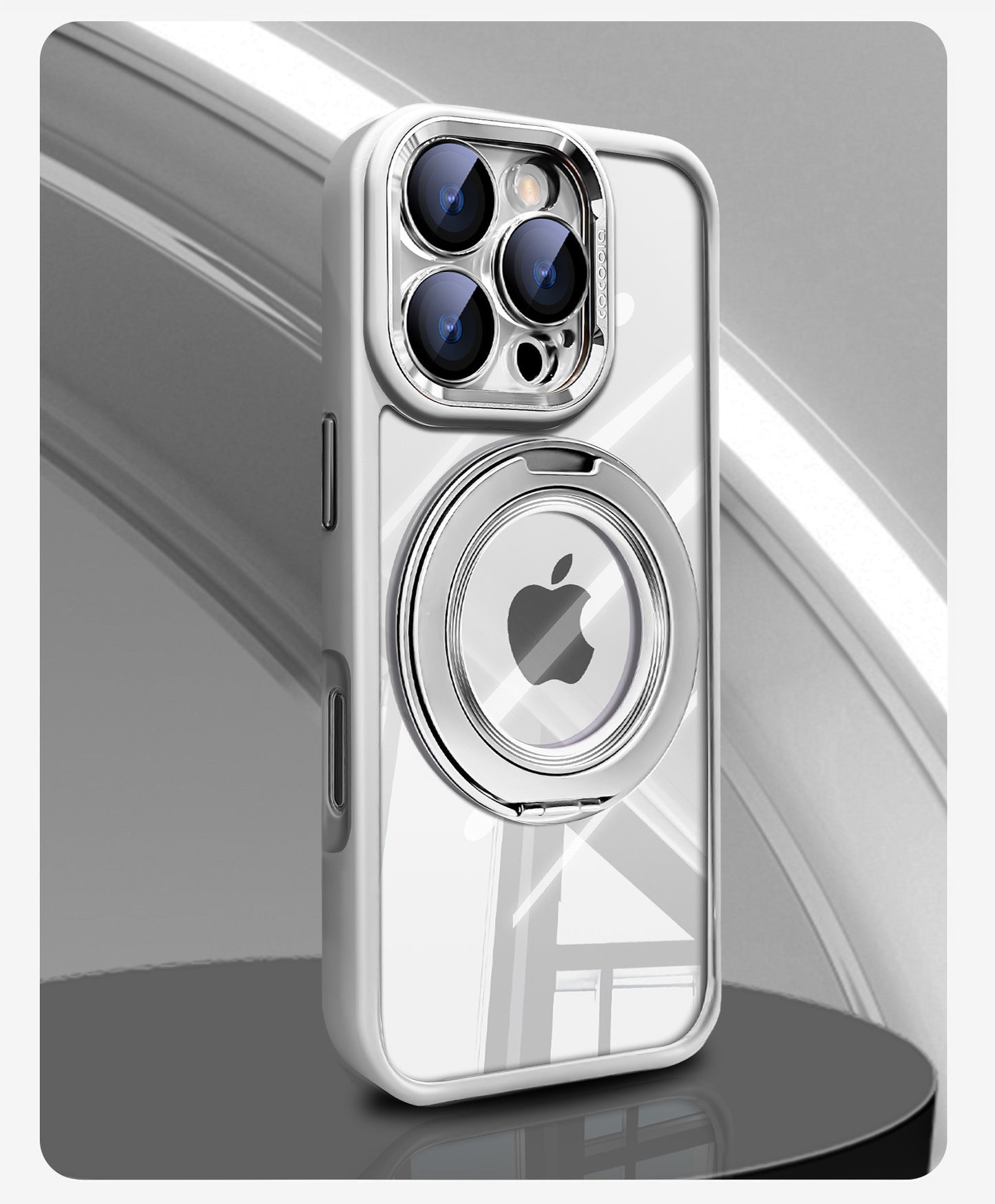 Durable Acrylic Plate & Detachable Lens Frame  Case Cover for iPhone
