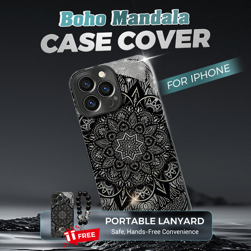 Black Mandrake Flower Case Cover for iPhone✨✨Free Bracelet Gift✨