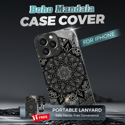 Black Mandrake Flower Case Cover for iPhone✨✨Free Bracelet Gift✨