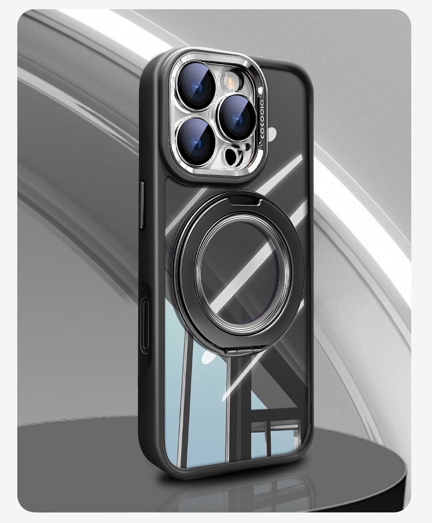 Durable Acrylic Plate & Detachable Lens Frame  Case Cover for iPhone
