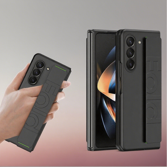 Frosted Case With Back Strap Case Cover for Samsung Fold Series