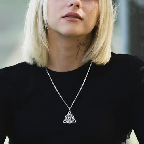🎁🔥Last Day ✨Handmade Sterling Silver Vintage Celtic Knot Pendant Necklace🎁