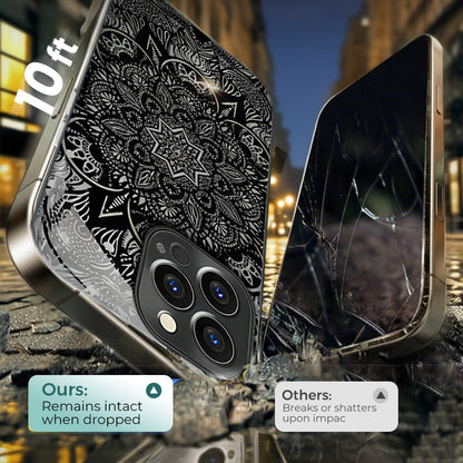 Black Mandrake Flower Case Cover for iPhone✨✨Free Bracelet Gift✨
