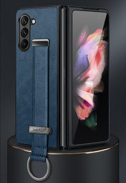 High-Grade Italian Calf Leather Case Cover for Samsung Fold Series
