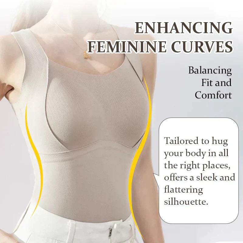 🔥 Cozy & Supported: Thickened Warm Tank Top with Shelf Bra! 👙