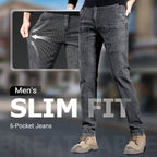 🔥50% OFF👖Men’s Slim Fit 6-Pocket Jeans+Belt
